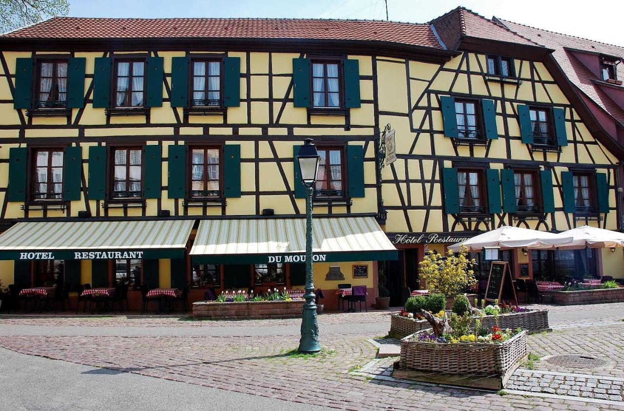 Logis Hotel-Restaurant Du Mouton Ribeauvillé Exterior foto